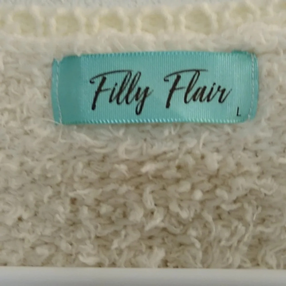FILLY FLAIR LIGHT & FLUFFY CREW NECK CREAM SWEATER - Picture 5 of 6